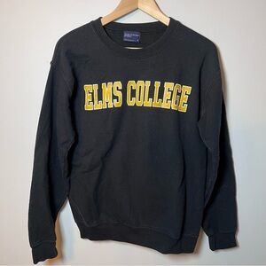 ELMS College Crewneck size S Black MV Sport Sweatshirt Pullover Massachusetts
